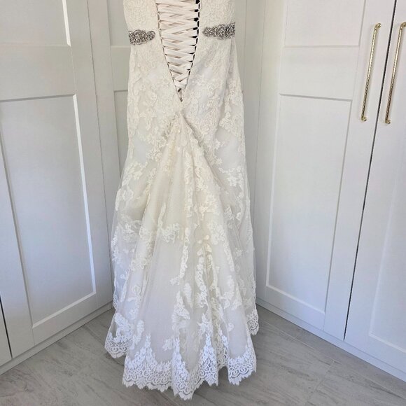 Maggie Sottero Couture "Cadence" Ivory Lace Wedding Gown - Picture 15 of 16